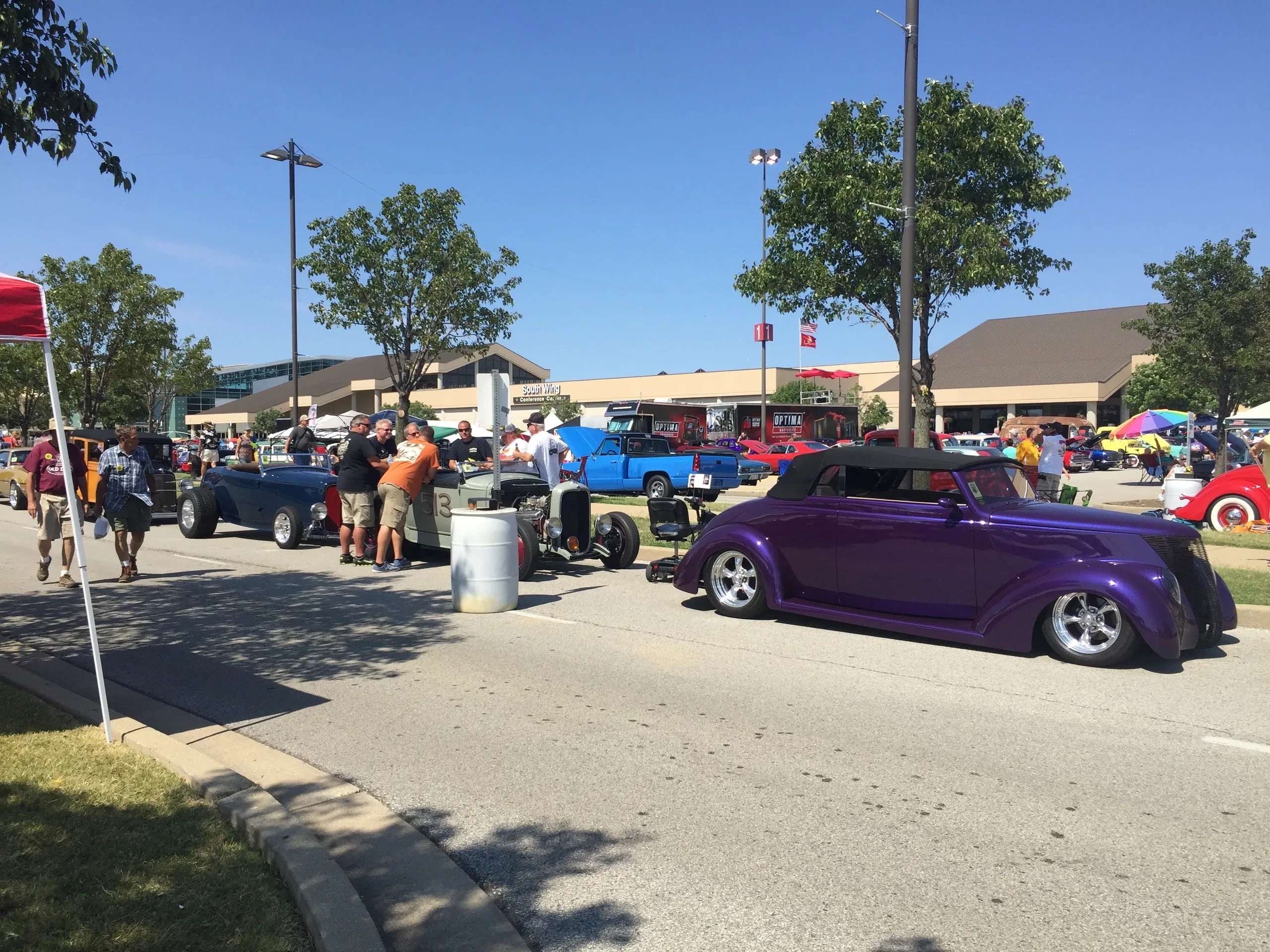 Classic cars at a show