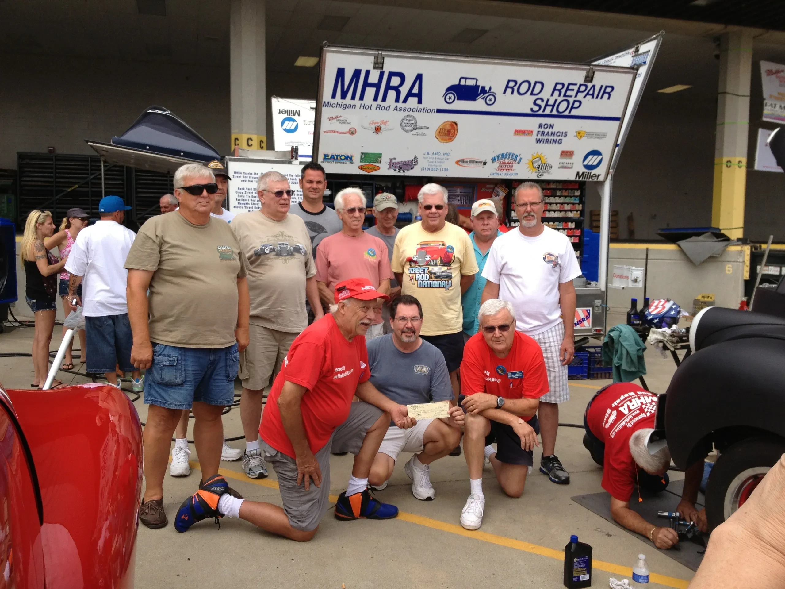 Group photo at MHRA Rod Repair Shop