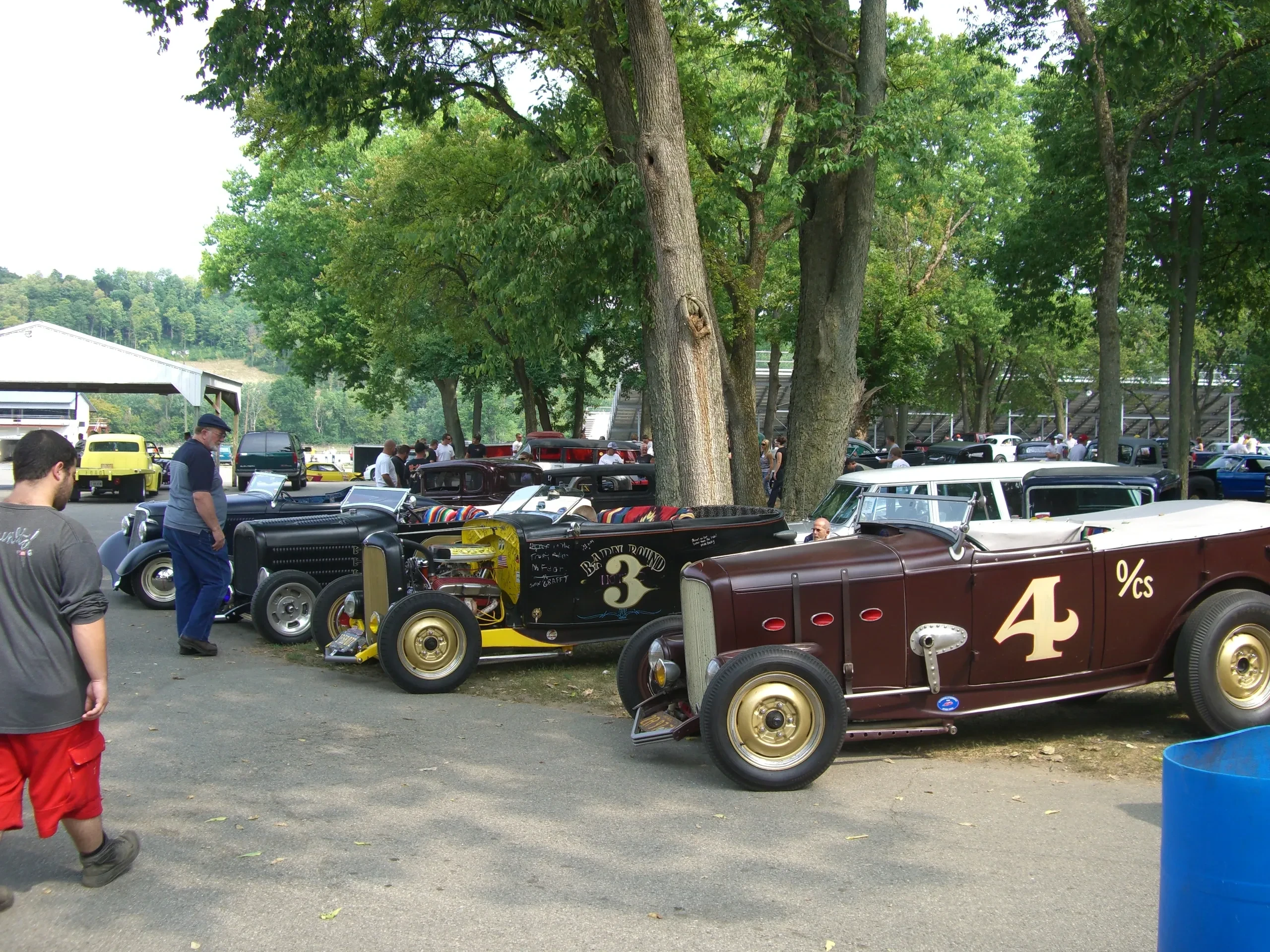 Vintage hot rods at car show